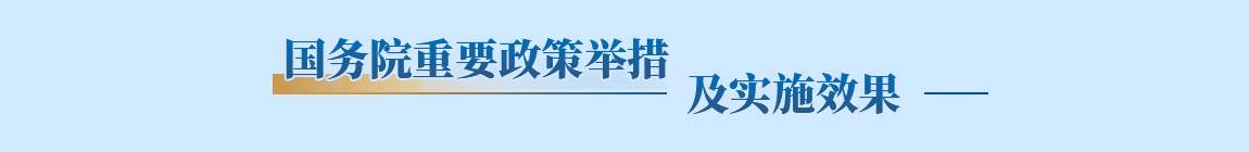 重要政策舉措及實施效果